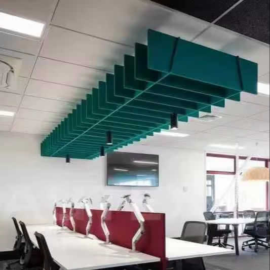 Modern 100% PET Fireproof Ceiling Isolation Panels Sound Absorbing Felt ...