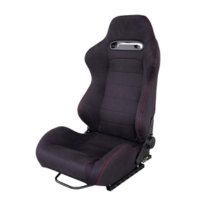 Sedile - Sedile Sportivo Singolo per Auto, Velluto, Nero, Universale con Kit Simoni Racing Sled - Product Image 1