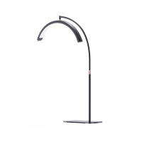 Lampe de sol LED professionnelle en forme de demi-lune, lumière réglable pour la beauté, les cils, le maquillage, les tatouages et les salons de photographie.
