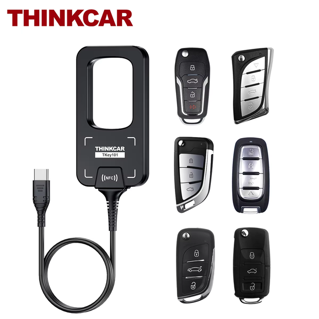 THINKCAR TKey101 Car Key Programmer IMMO Anti-theft Match With 6 Remote Keys Fit THINKSCAN 689BT 689 MUCAR 892BT VO8