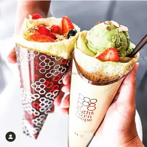 Bán Hot Bao Bì Dùng Một Lần Giấy Tùy Chỉnh Crepe Cone Chủ