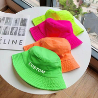 Sombrero de cubo personalizado al por mayor algodón pesca caza verano viaje cubo gorra sombrero para niños y adultos