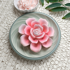 Moule en silicone 2D grande taille en forme de <span class=keywords><strong>rose</strong></span> pour bougies d'aromathérapie, savons, plâtre, résine, artisanat et décoration de bureau - Product Image 1