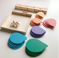 Juego de Madera Montessori para Niños: Pista de Canicas Arcoíris, Árbol Musical, Kendama Educativo, Juguetes Sensoriales Interactivos de Seguimiento para Niños