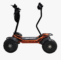Mini scooter électrique tout-terrain à quatre roues, moteur sans balais 2400W, batterie lithium 1450Wh, télécommande, suspension intégrale, pliable
