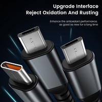   Câble de charge rapide USB vers Type-C Micro 3 en 1 100W 6A pour iPhone 15 14 Samsung Xiaomi Huawei