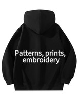 Vêtements pour hommes sur mesure, sweat à capuche en molleton brossé lourd 460 g/m², unisexe, épaules tombantes, logo surdimensionné, fournisseur d'usine en gros