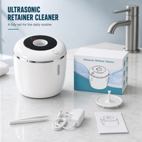 Portable Ultrasonic Cleaner for Retainers and Aligners Ultrasonic Cleaner with Timer Control for Daily Home Use