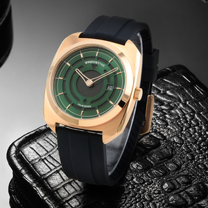 Reloj de Cuarzo de Lujo para Hombre, Marca Privada OEM ODM, Logotipo Personalizado, Correa de Silicona, Caja de Acero Inoxidable, Diseño Simple, MOQ Bajo - Product Image 1