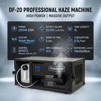 Machine à brouillard matinal DMX512 2000W à base d'eau, machine à fumée de scène avec contrôle DMX512 à distance et flight case noir intégral pour spectacles en direct