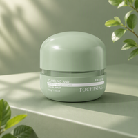 Pots en plastique ronds de luxe à double couche avec couvercle à vis, emballage cosmétique pour soins de la peau et crème pour les yeux