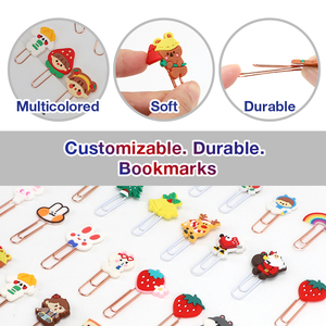2025 hợp thời trang tùy chỉnh PVC bookmarks với Magnetic Charms sicone giấy Clips cho cuốn sách những người yêu thích trang trí ý tưởng món quà - Product Image 2