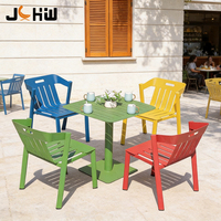 Chaise de salle à manger d'extérieur empilable en aluminium, résistante à la rouille, pour événements, restaurants et cafés – Vente directe usine