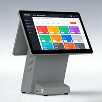 CT30-13 OEM Sistem POS Layar Sentuh Kapasitif Ganda 15.6 Inci Windows/Android Wi-Fi 6 Bluetooth5.2 I5 NFC Mesin Kasir 3 Tahun Garansi