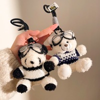 Porte-clés Ours en Peluche Super Doux Tendance et Cool, Pendentif de Sac à Dos Mignon pour Couple et Étudiant, Petit Cadeau Dessin Animé, Vente en Gros 12CM
