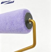Rullo per pittura in fibra di poliestere da 9 pollici (230 mm) con gabbia/copertura a sgancio rapido, lunghezza pelo 12 mm, personalizzabile OEM, per uso industriale fai-da-te