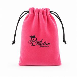 Elegant Eco-Friendly Embroidered Custom Logo Velvet Drawstring Dust Bag Jewelry Packaging Pouch <b>Necklace</b> Earrings Bracelet - Product Image 2