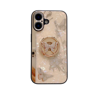 Étui papillon de luxe pour iPhone 16 Pro Max 15 Plus 14 13 12 11 XR Samsung S24 Ultra A16 A15 Support Miroir Couverture