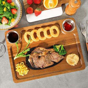 Tabla <span class=keywords><strong>de</strong></span> servir <span class=keywords><strong>de</strong></span> madera <span class=keywords><strong>de</strong></span> acacia para uso familiar, muy vendida, con 2 cuencos, ideal para regalos <span class=keywords><strong>de</strong></span> despedida <span class=keywords><strong>de</strong></span> soltera y bodas. - Product Image 2