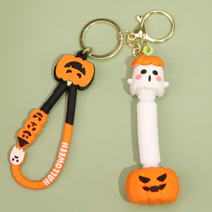 Llaveros de Personajes de Dibujos Animados al por Mayor, Calabaza Fantasma, Cadena de Personajes de Primavera y Halloween, Películas de Terror, Llaveros Divertidos - Product Image 5
