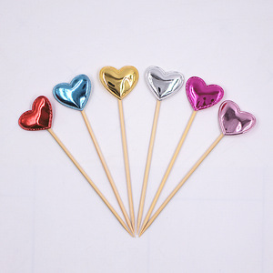 Décorations de cupcakes en forme de cœur et d'étoile scintillantes, décorations de gâteaux colorées, décorations de fête mignonnes pour les fêtes, les mariages, les fournitures de décoration de gâteaux - Product Image 4