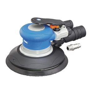 Lijadora Orbital Neumática Fervi de 150 mm con Aspiración, 6 Pulgadas, Agarre Tipo Pistola con Velcro, Carrera de 5 mm, 8000-12000 RPM - Product Image 1
