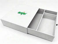 Boîte en carton rigide recyclable avec insert en mousse, estampage à chaud, logo personnalisé, pelliculage brillant pour emballage de bijoux et de montres