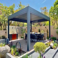 Jardin en aluminium pavillon extérieur véranda Gazebo persienne motorisée toit bioclimatique étanche Pergola pour parasol
