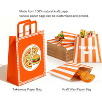Emballages en papier pour la restauration rapide à emporter, boîtes et sacs jetables, boîte à emporter pour hamburgers, frites, pizza, poulet frit