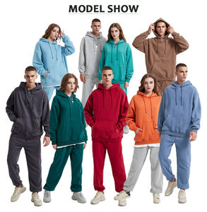 Wholesale Pullover Heavyweight 100% Cotton <b>Hoodie</b> <b>Men</b> Custom Embroidery Logo 500 Gsm Bulk Blank French Terry Oversized Hoodies - Product Image 6