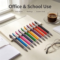 Bolígrafo Retráctil de Metal con Punta de 0.7mm, Agarre Antideslizante, Escritura Suave, Duradero para Uso Diario en Oficina y Escuela