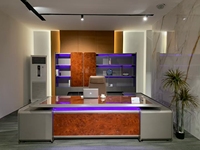 Ensemble de bureau et chaise de direction 2026 en bois écologique au design moderne avec tiroir de rangement intégré – Bureau modulaire exécutif