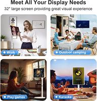 Tablette de 32 pouces sur roulettes Télévision portable TV portable d'extérieur avec support Écran interactif LCD Téléviseur mobile Smart Tv