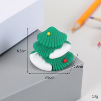 Taille-crayon en PVC souple pour enfants, forme mini mignonne en époxy, marque YJ, Noël, nouveau, Père Noël, chaussette, chapeau, arbre, boîte cadeau