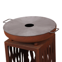 Plancha ronde en corten de haute qualité pour barbecue extérieur et jardin, idéale pour foyer – Vente en gros