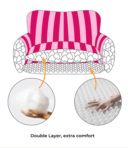 Cama <span class=keywords><strong>de</strong></span> Lujo para Perros Grandes, Lavable a Máquina, con Rayas, Funda Extraíble, Cómoda y Suave, Relleno <span class=keywords><strong>de</strong></span> Algodón PP Premium, Ortopédica, 2026 - Product Image 3