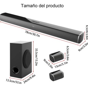 Control Remoto para TV con <span class=keywords><strong>Sonido</strong></span> Envolvente 5.1 Canales, para Sistema <span class=keywords><strong>de</strong></span> Cine en Casa con 5 Altavoces <span class=keywords><strong>de</strong></span> Pared y Woofer <span class=keywords><strong>de</strong></span> 1 Pulgada - Product Image 3