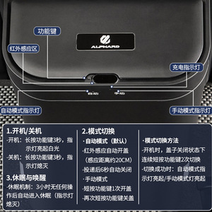 ถังขยะในรถยนต์ Le Yi รุ่น 40 ซีรีส์ อัลฟาร์ด ฝาเปิดอัตโนมัติ แบบติดด้านข้าง - Product Image 5