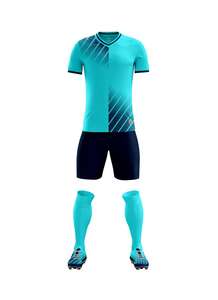 ชุดฝึกฟุตบอลสำหรับผู้ชาย/ผู้หญิงชุดยูนิฟอร์มชุดฝึกฟุตบอลแบบพิมพ์โลโก้ได้ตามต้องการ - Product Image 6