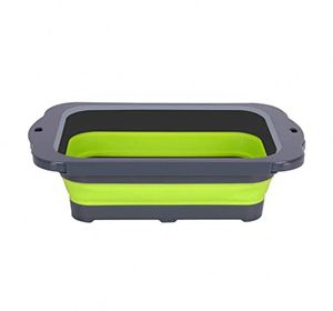 Passoire pliable et rétractable en silicone pour évier et panier d'égouttage - Product Image 1