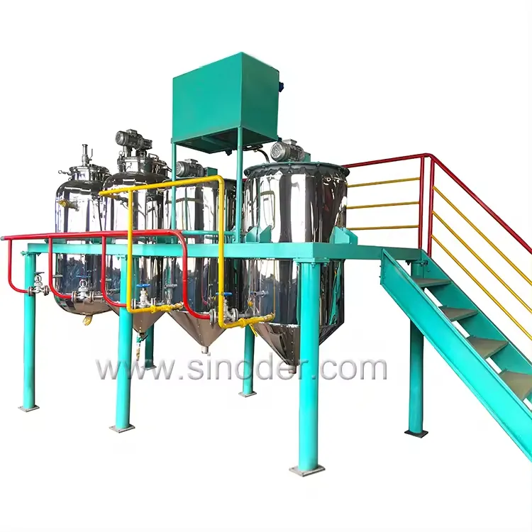 Edible Oil Refinery Coconut Palm Olive Peanut Cooking Oil Refining Plant Vegetable Oil Double Refined Machine