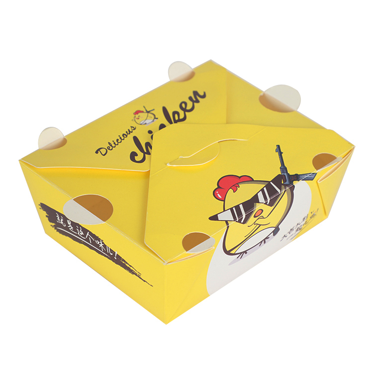 Hot sale custom disposable cardboard paper fast food carton box for packing