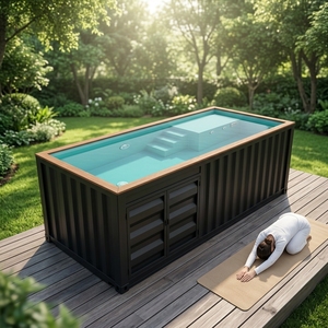 Piscine en conteneur maritime - 20 pieds/40 pieds sur mesure - Hôtel de style resort - Piscine hors sol - Product Image 1