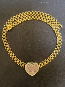 Collar de Cadena de Eslabones de Acero Inoxidable de Moda para Mujer, Joyería de Moda, Regalo - Product Image 2