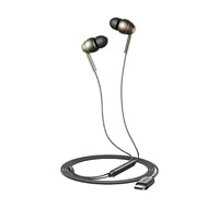 Écouteurs intra-auriculaires filaires Remax avec télécommande, microphone, connecteur Type-C, transducteur dynamique, cordon de 1,2 m, qualité sonore haute fidélité