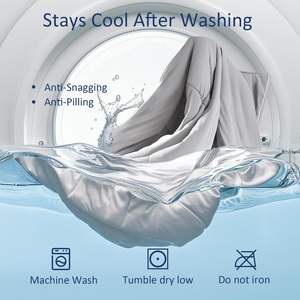 Couvertures de refroidissement pour les dormeurs chauds et les sueurs nocturnes, couette d'été grise pour lit Queen Size, respirante douce et légère - Product Image 3