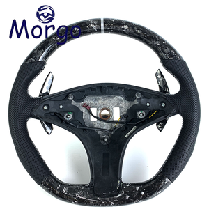 Volante de Fibra de Carbono Forjado Personalizado para <span class=keywords><strong>Mercedes</strong></span>-Benz AMG W203-W222 CLS <span class=keywords><strong>CLA</strong></span> C300 SL SLK SLR GLK R230 R171 R199 X204 - Product Image 1