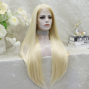 Pelucas de Encaje Completo con Cabello de Fibra, Color Rubio, para Cosplay y Uso Diario - Product Image 6