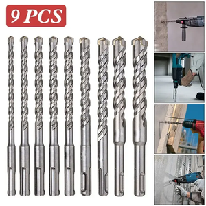 Taladro de martillo de impacto cruzado de 450mm, aleación HSS dura extendida de cuatro bordes <span class=keywords><strong>SDS</strong></span> <span class=keywords><strong>PLUS</strong></span> para perforación de cuatro bordes de mármol para azulejos de pared de hormigón, 1 ud. - Product Image 3