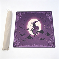 Tapis de Mahjong d'Halloween - 33 pouces, 2 mm, polyester, caoutchouc naturel, antidérapant, motif personnalisé, fabricant de jeux de club